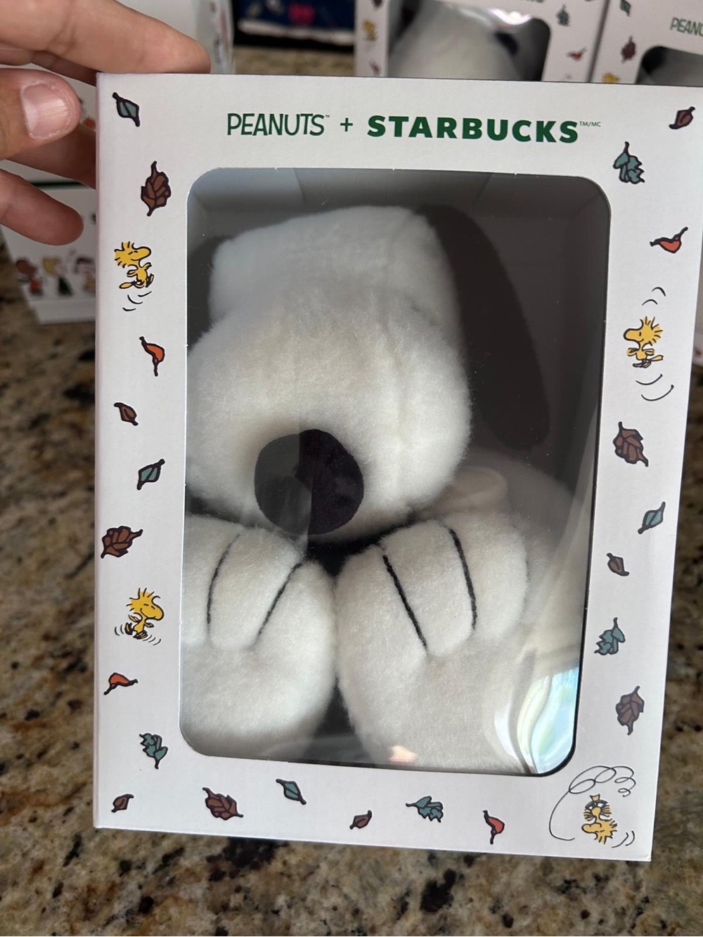 Starbucks Peanuts Snoopy Plush - White with Black Accents
